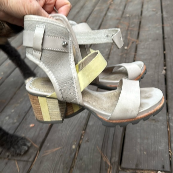 Sorel Addington Cuff Gray and Yellow Women's Sandals size 6 - Picture 8 of 8